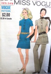 7764 MISS VOGUE 70 SHORT SLEEVE SHIRT DRESS LENGTHS, TUNIC, PANTS PATTERN 10